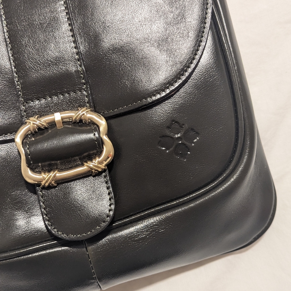 Roana N/S Belted Leather Crossbody | Olive Green - Picture 6 of 12